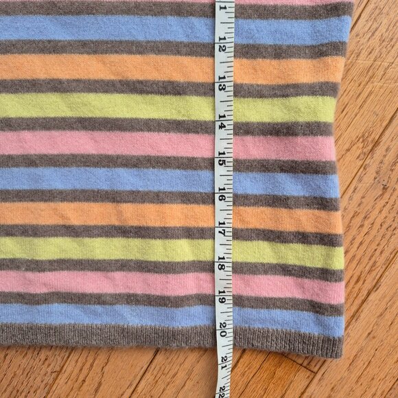 Talbots Cashmere Pastel Stripe V-Neck Pullover Sweater Size Small - Picture 9 of 10